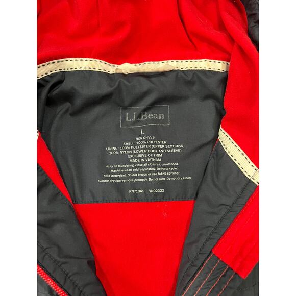 LL Bean Fleece Lined Windbreaker Jacket Size Large - Picture 5 of 5